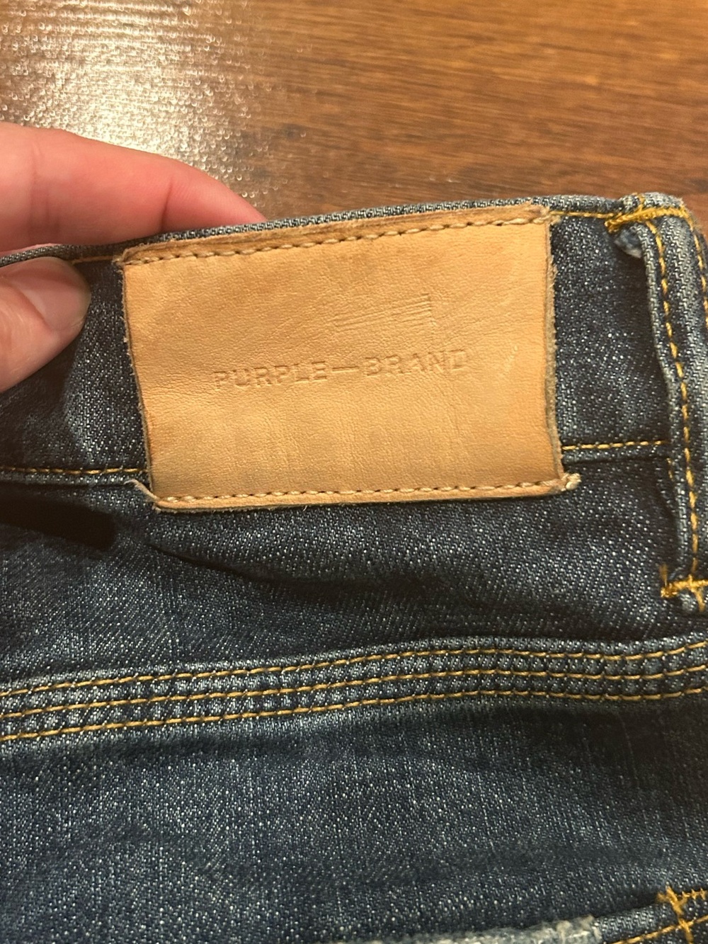 Purple Brand Jeans P004 Flare Distressed Dark Wash 31” Waist - Picture 10 of 10